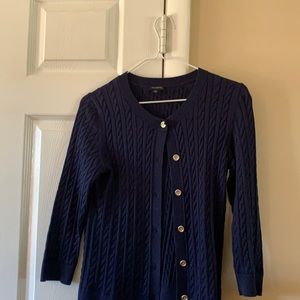 Talbots cardigan 3/4 sleeves crop sweater